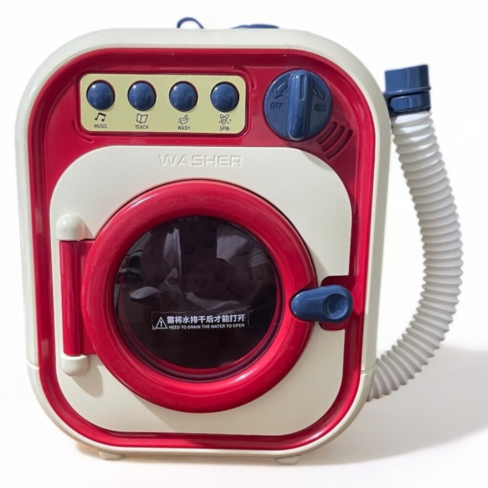 Vintage Childrens Toy Washing Machine With Buttons & Spinning Drum - Picture 1 of 8